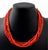 Coral Bead Multi-Strand Necklace, featuring eight strands strung on silk cord, with interspersed gold overlaid beads,...