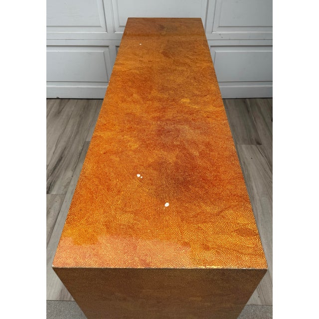 Postmodern Karl Springer Style Architectural Console Table For Sale - Image 13 of 16