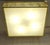 Mid-Century Modern Mid-Century Minimalist Square Ceiling Light with Yellow Metal Housing and Frosted Glass Panel, 1960s For Sale - Image 3 of 12