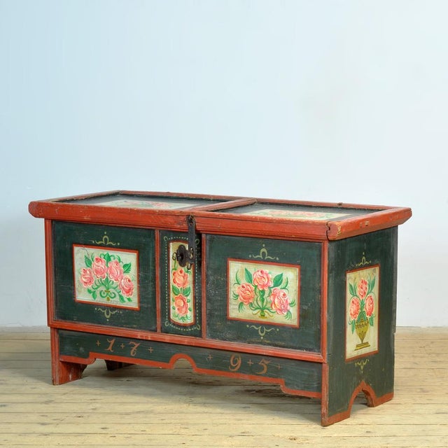 Folk Art Bridal Chest, 1795 For Sale - Image 16 of 16