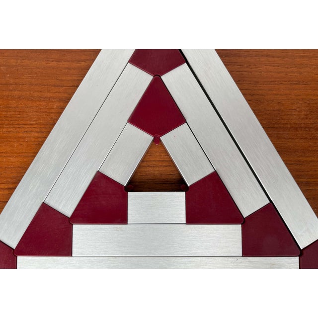 Metal Vintage Danish Triangular Trivet Coasters by Jorgen Meldgaard for Menu, 1980s, Set of 3 For Sale - Image 7 of 12
