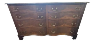 Late 20th Century Serpentine Front Chippendale Style Chest