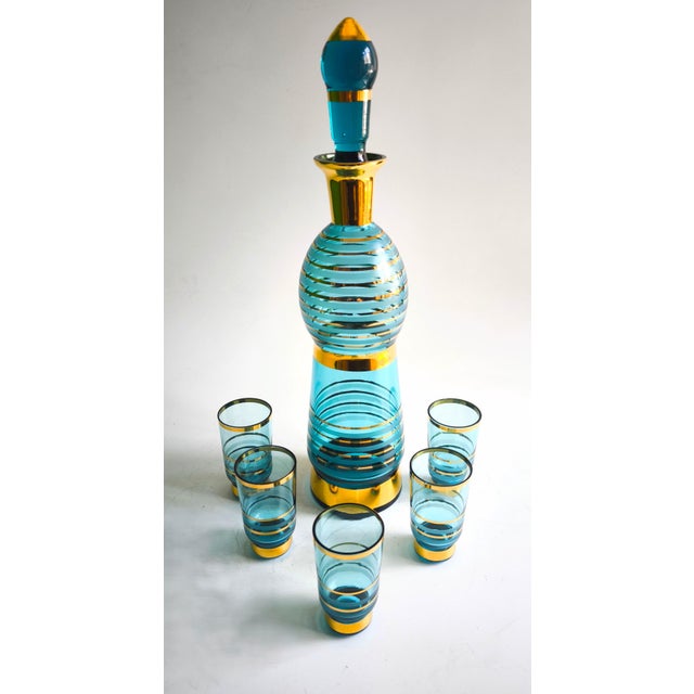 Set of 6, Mid-Century Modern Tuscany Liqueur Set From the 1960s For Sale - Image 6 of 16