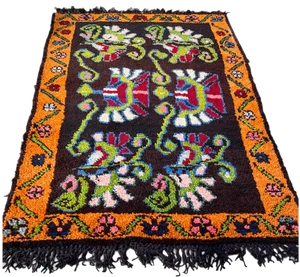 Vintage Artisan-Crafted Balkan Herzegovina Rug, 1960s