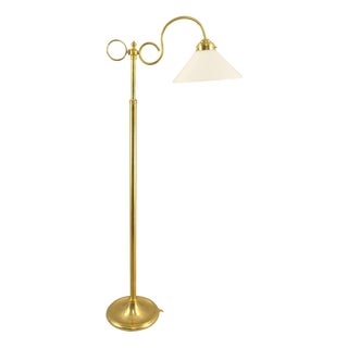 French Extendable Brass Floor Lamp, 1930s For Sale