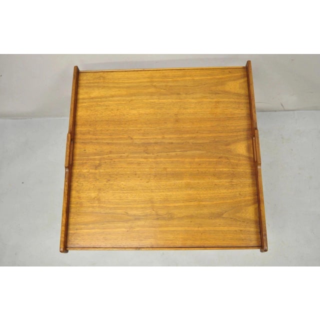 Mid-Century Modern Mid 20th Century Stewart MacDougall Kipp Stewart Drexel Walnut Folding Campaign Table (B) For Sale - Image 3 of 12