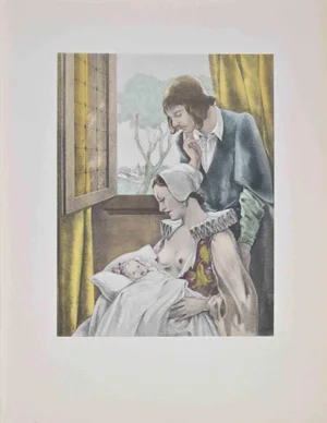 Umberto Brunelleschi, The Family, Lithograph, 1930s
