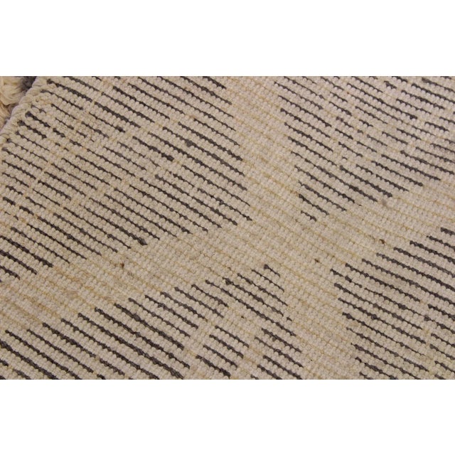 Textile 1990s Modern Bauhaus Moroccan Grey Wool Rug - 5'3" X 8' For Sale - Image 7 of 9