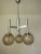 Pair of Italian Chandeliers W/ Opaline Murano Glass For Sale - Image 4 of 6