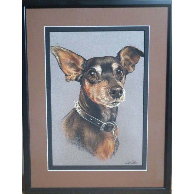 Portrait of a Dog - "My Fur Kid" - Artist Signed, a Bright Addition to Any Decor! For Sale - Image 4 of 10