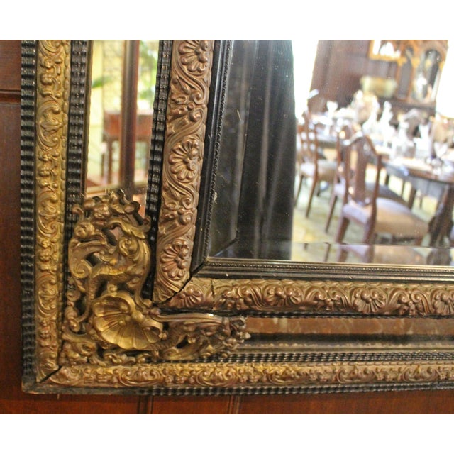 Late 19th Century Grand Scale French Repousse Mirror For Sale - Image 4 of 7