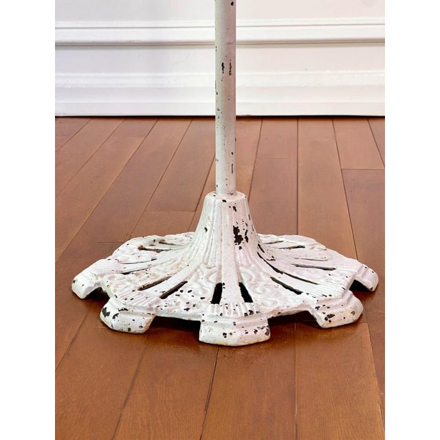 Art Deco Period White Painted Metal Birdcage With Stand For Sale - Image 9 of 16