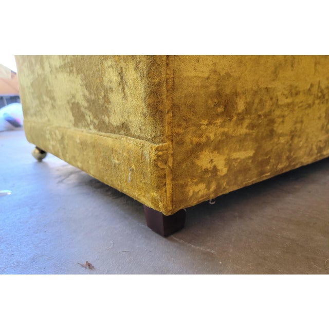 Vintage Gold Yellow Velvet Couch Chairish