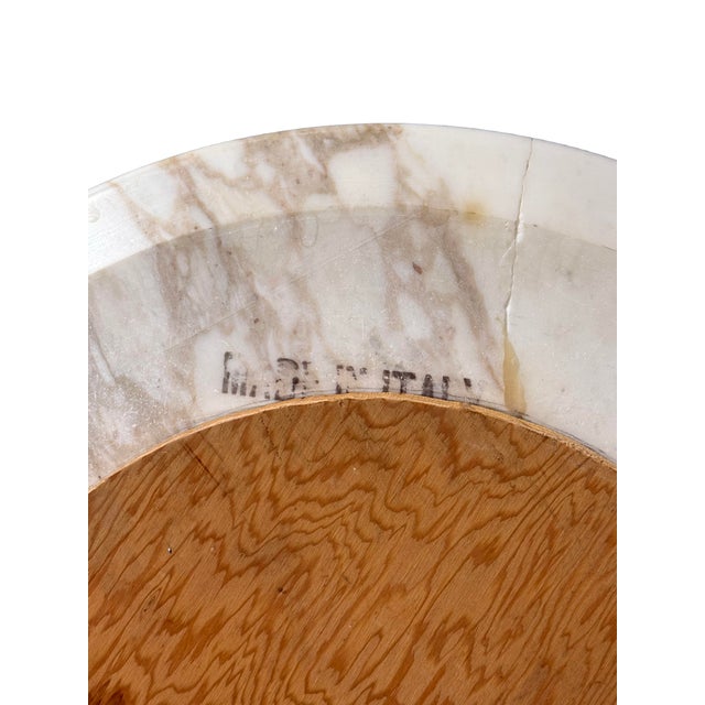 Metal Vintage Platner Wire Base Coffee Side Table With Round Marble Top For Sale - Image 7 of 9