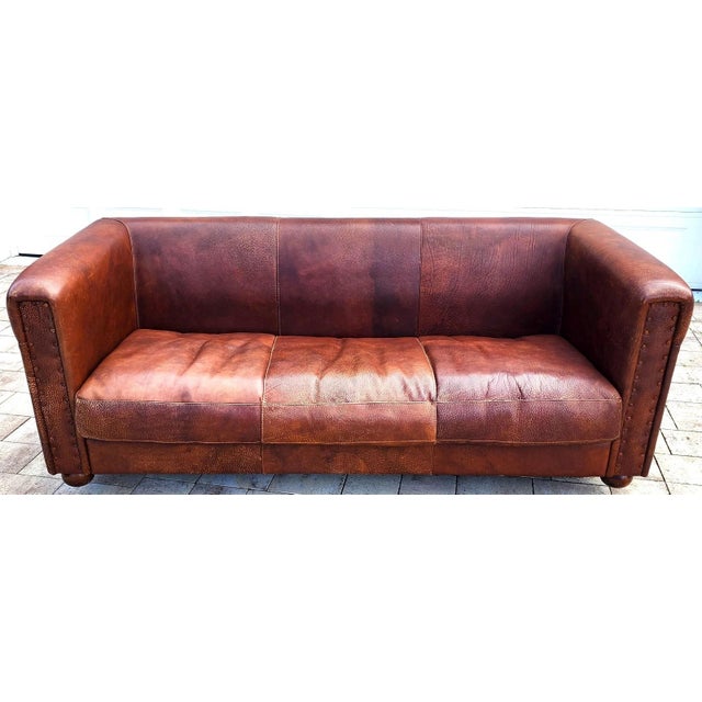 Italian Leather Sofa by Baxter of Italy For Sale - Image 14 of 18
