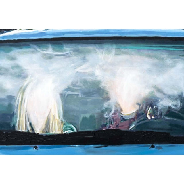 Cody Critcheloe (American, b. 1981), "LIVE FEED: Two Anonymous Lesbian Stoners waiting to exhale", Acrylic on Canvas,...