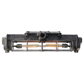 Vintage Industrial Grey Cast Aluminium Pendant Lamp from Caec, 1948 For Sale