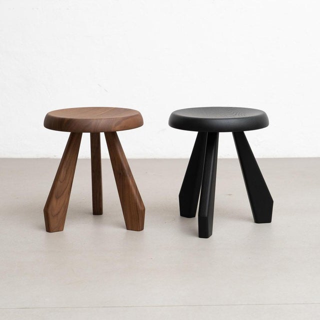 Charlotte Perriand Meribel Wood Stools by Charlotte Perriand for Cassina, Set of 2 For Sale - Image 4 of 17