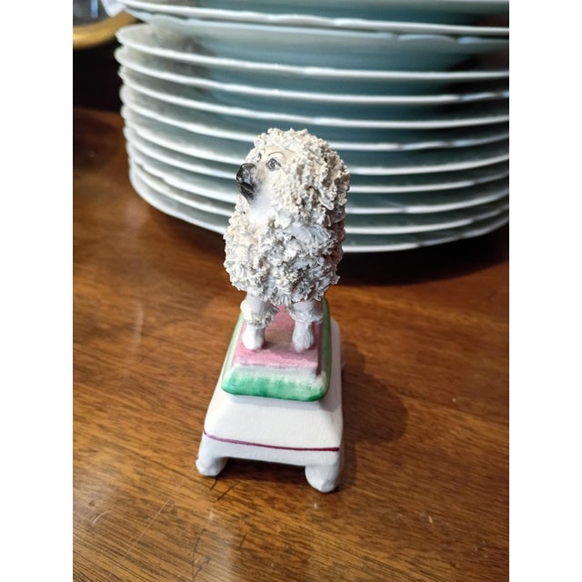1900 - 1909 Antique Staffordshire Spaghetti Poodle Figurine For Sale - Image 5 of 7