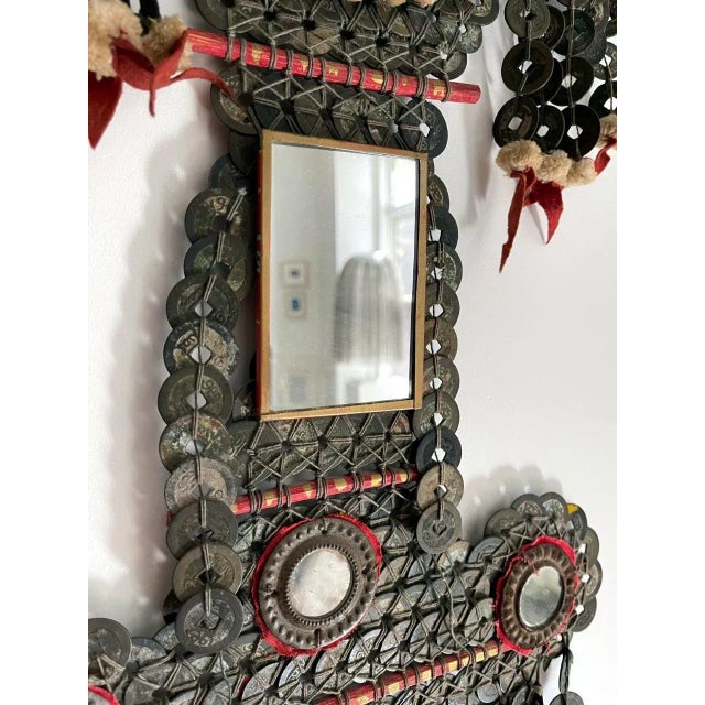 An extraordinary "Kepeng Lamak" from Bali, Indonesia, circa early 20th century. Lamak is a general term for temple...