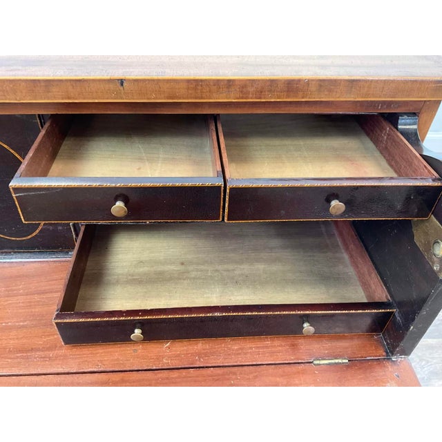 Antique Early 1800 Georgian English Secretaire Cabinet, Walnut For Sale In New York - Image 6 of 16