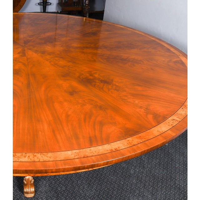 Vintage Flame Mahogany Dining Table and Chairs, Set of 11 For Sale - Image 5 of 18