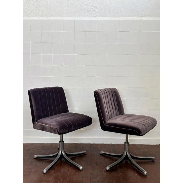 Set of Velvet P52 Armchairs by Osvaldo Borsani for Tecno, 1960 For Sale - Image 6 of 12