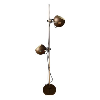 Vintage Mat Brown Eyeball Floor Lamp, 1970s For Sale