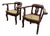 Anglo-Indian Lyre-Back Arm Chairs, Pair For Sale