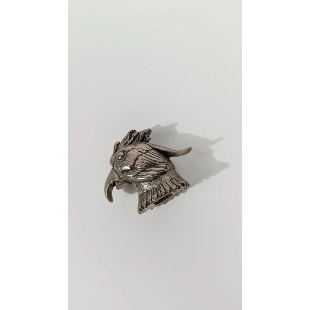 1970s Vintage Silver-Plated Parrot Head Bottle Opener in the style of Gucci, 1970s For Sale - Image 5 of 18