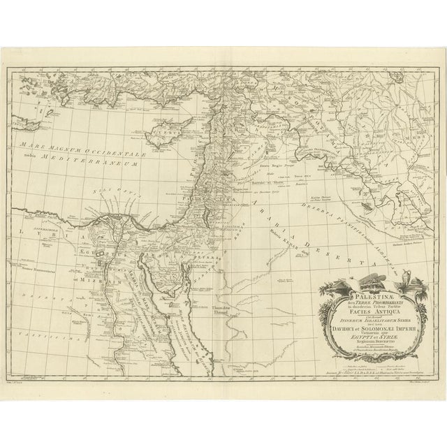 Paper John Blair Map of the Ancient Holy Land, 1773 For Sale - Image 7 of 12