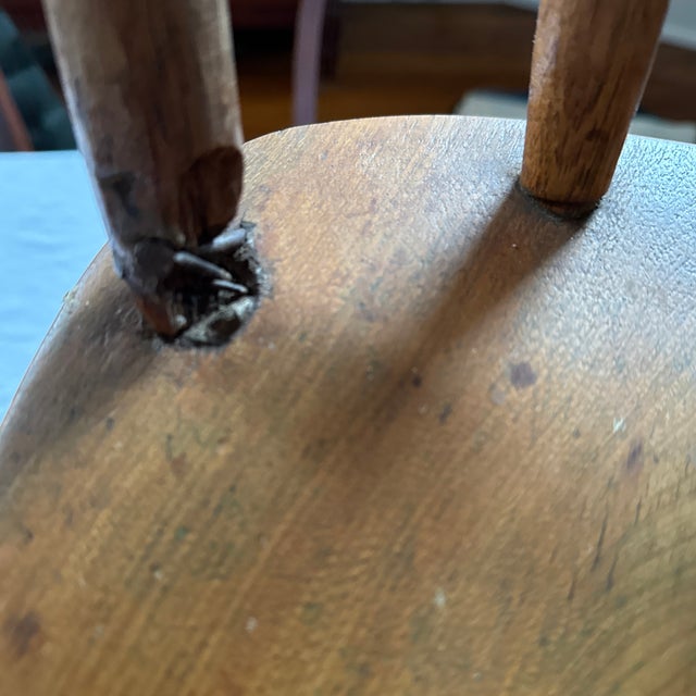 Brown Antique Spindle / WIndsor Style Chair For Sale - Image 8 of 10