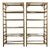 Italian Bamboo and Wicker Bookcases with Glass Shelves, 1970s, Set of 2 For Sale