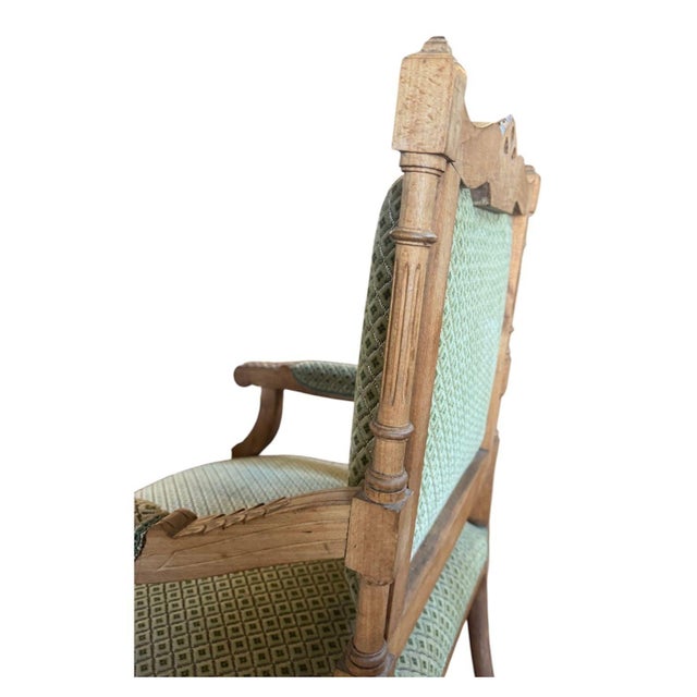 Pair of Antique French Arm Chairs Louis XV For Sale - Image 6 of 9