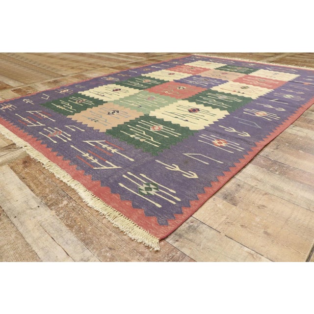Vintage Romanian Kilim Rug - 06'00 x 08'11 For Sale In Dallas - Image 6 of 9