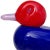 Beautiful vintage Murano hand blown bright red, dark cobalt blue and lavender Italian art glass bird paperweight /...