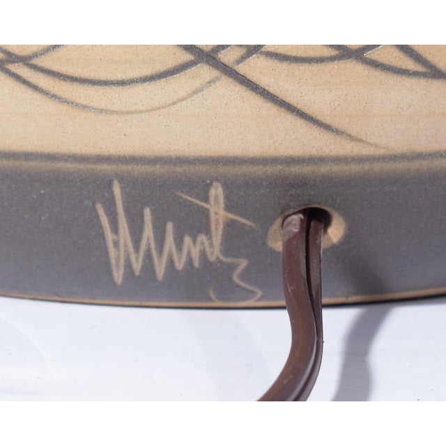 Martz Marshall Studios Ceramic Table Lamp With Incised Design For Sale - Image 10 of 10