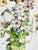 Vintage Italian Handpainted Foral Motif Tole Chandelier For Sale - Image 12 of 18
