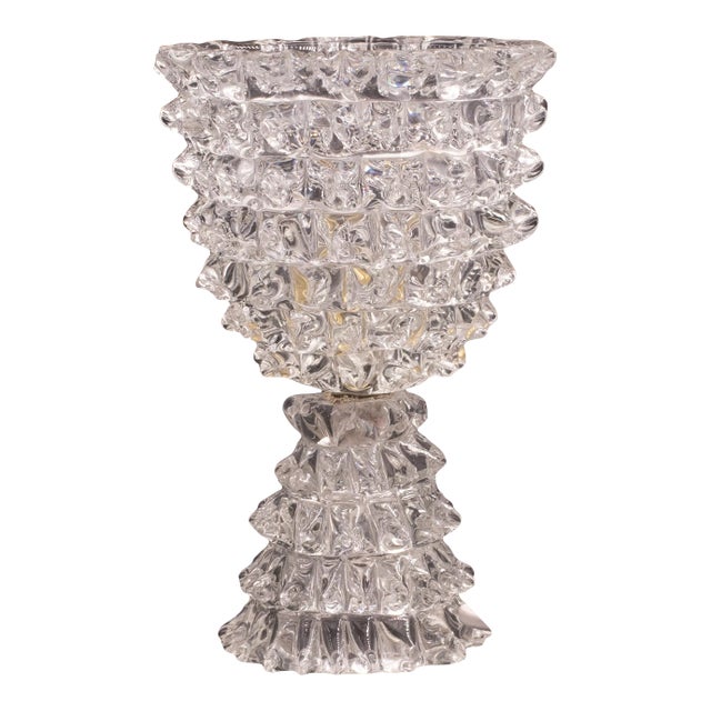 Rostrato Murano Glass Vase Table Lamp for Barovier & Toso, 1940s For Sale