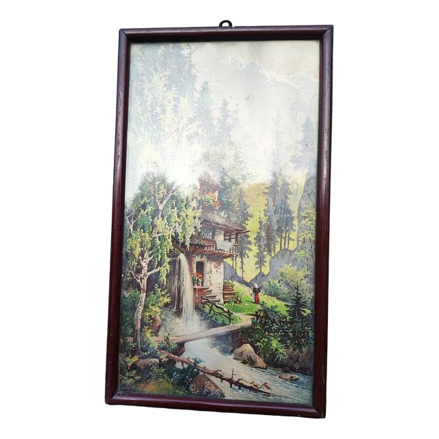 Moritz Wunderlich, Mill, Alps, 1890s, Watercolor For Sale