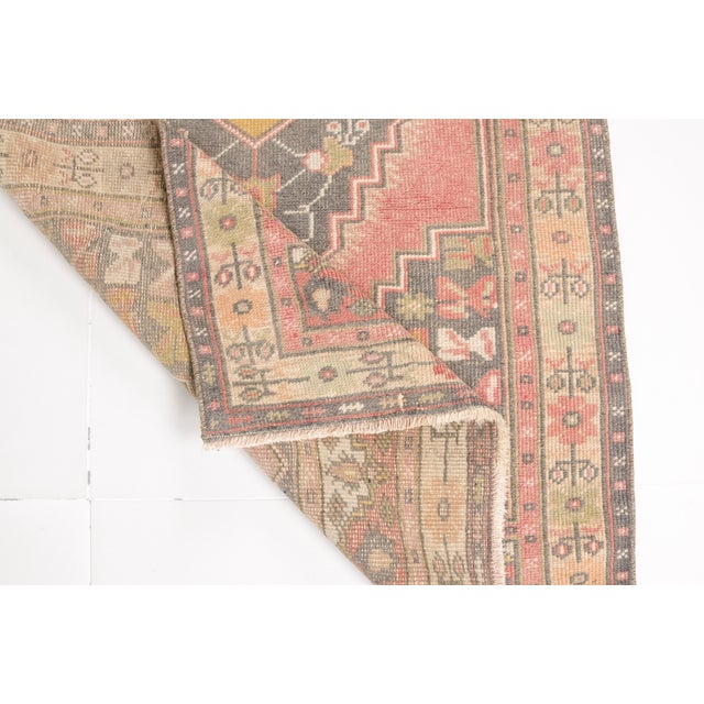 Peach Vintage Anatolian Kurdish Carpet For Sale - Image 8 of 10