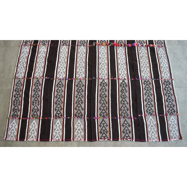 1970s Anatolian Braided Hand Woven Tribal Kilim Rug For Sale - Image 6 of 9