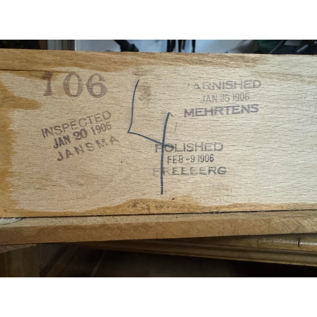 1900 - 1909 1906 Widdicomb Furniture Company Birds Eye Maple Side Table For Sale - Image 5 of 7