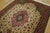Traditional Refined Ivory Background Color With Rosette Claret Border Overall-Medallion Patterns Antique Persian Tabriz Rug For Sale - Image 3 of 9