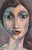 Contemporary Portrait of Spanish Woman, 1980s, Acrylic Painting on Canvas, Framed For Sale - Image 3 of 11