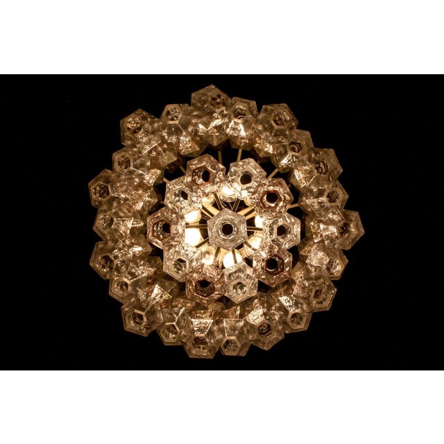 Pink and Ice Poliedri Chandelier attributed to Carlo Scarpa from Venini, 1955 For Sale - Image 13 of 15