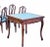 French French Extending Game Table With Matching Chairs Hollywood Regency Style - Set of 5 For Sale - Image 3 of 10