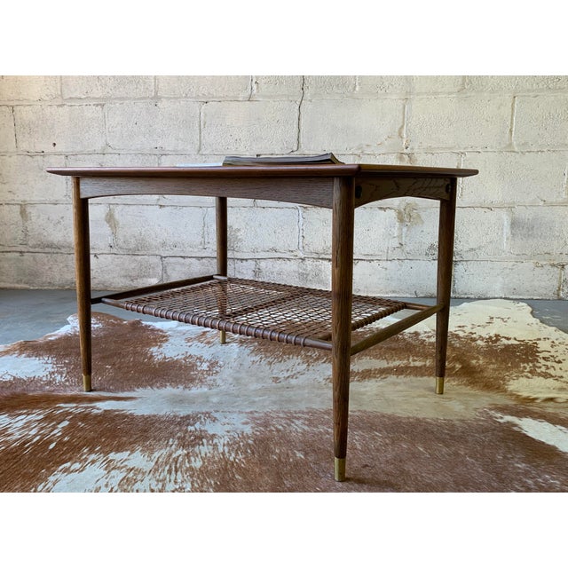 Mid Century Modern Teak Oak Side Table End Table Made In