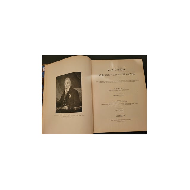 Victorian 1898 Antique 6-Volume Leather-Bound "Canada: An Encyclopedia of the Country" Set For Sale - Image 3 of 10