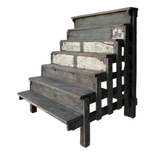 Antique Primitive Handmade Folk Tiered Stand For Sale